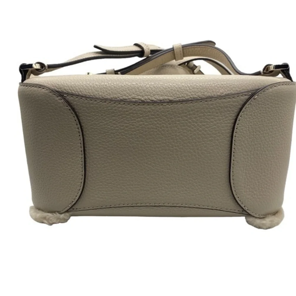 Kate Spade Lelia Medium Leather Flap Backpack Faux Shearling  NWOT